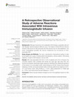 Research paper thumbnail of A Retrospective Observational Study of Adverse Reactions Associated With Intravenous Immunoglobulin Infusion