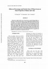 Research paper thumbnail of Effects of Percentage and Particle Size of Wheat Germ on Some Properties of Batter and Cake