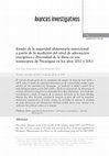 Research paper thumbnail of Estado de la seguridad alimentaria nutricional a partir de la medición del nivel de adecuación energética y diversidad de la dieta en seis municipios de Nicaragua en los años 2012 y 2013