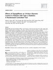 Research paper thumbnail of Effects of dapagliflozin on 24 hour glycemic control in patients with type 2 diabetes a randomized controlled trial