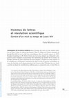 Research paper thumbnail of Hommes de lettres et révolution scientifique. Genèse d’un récit au temps de Louis XIV