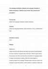 Research paper thumbnail of The emerging contribution of speech and language therapists in awake craniotomy: a national survey of their roles, practices and perceptions