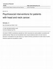 Research paper thumbnail of Psychosocial Interventions for Patients With Head and Neck Cancer