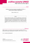 Research paper thumbnail of Synthesis, structure and magnetic susceptibility of KCrP2O7, a potential antiferromagnetic magnetoelectric