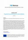 Research paper thumbnail of Populist Communication on Social Media