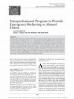 Research paper thumbnail of Interprofessional Program to Provide Emergency Sheltering to Abused Elders