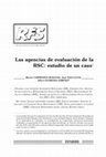 Research paper thumbnail of Las agencias de evaluación de la Responsabilidad Social Corporativa: estudio de un caso