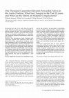 Research paper thumbnail of One thousand Carpentier-Edwards pericardial valves in the aortic position: what has changed in the past 20 years, and what are the effects on hospital complications?