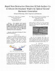 Research paper thumbnail of Rapid non-destructive detection of sub-surface Cu in silicon-on-insulator wafers by optical second harmonic generation