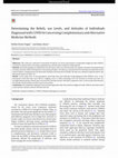 Research paper thumbnail of Determining the Beliefs, use Levels, and Attitudes of Individuals Diagnosed with COVID-19 Concerning Complementary and Alternative Medicine Methods