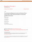 Research paper thumbnail of Scanning tunneling microscopy and atomic force microscopy in the characterization of activated graphite electrodes