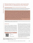 Research paper thumbnail of Relationship between articular and nonarticular manifestations in inflammatory bowel diseases