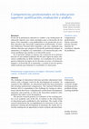 Research paper thumbnail of Competencias profesionales en la educación superior: justificación, evaluación y análisis