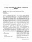 Research paper thumbnail of COVID-19 Outbreak: Spread, Symptoms, Treatment and Research