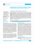 Research paper thumbnail of Frequency of Acid Fast Bacilli (Afb)