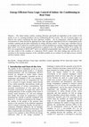 Research paper thumbnail of Energy Efficient Fuzzy Logic Control of Indoor Air-Conditioning in Real Time