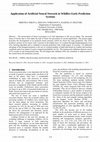 Research paper thumbnail of Application of Artificial Neural Network in Wildfire Early Prediction Systems