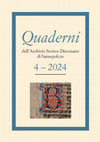 Research paper thumbnail of Andrea Di Lorenzo, La Trinità e i santi Andrea, Maria Maddalena e Cristina di Durante Alberti: Una donazione per la Cattedrale di Sansepolcro, in «Quaderni dell'Archivio Storico Diocesano di Sansepolcro», 4, 2024, pp. 51--60.