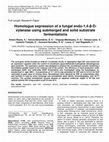 Research paper thumbnail of Homologue expression of a fungal endo-1,4--D-xylanase using submerged and solid substrate fermentations