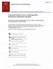 Research paper thumbnail of A Granular Bed for Use in a Nanoparticle Respiratory Deposition Sampler