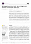 Research paper thumbnail of MicroRNAs in Pancreatic Cancer: Advances in Biomarker Discovery and Therapeutic Implications