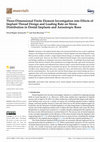 Research paper thumbnail of Three-Dimensional Finite Element Investigation into Effects of Implant Thread Design and Loading Rate on Stress Distribution in Dental Implants and Anisotropic Bone