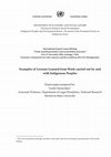 Research paper thumbnail of Examples of Lessons Learned from Work carried out by and  with Indigenous Peoples