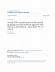 Research paper thumbnail of A study of the implementation of the national geography standards and their alignment with classroom instruction in United States PK–12 schools