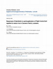 Research paper thumbnail of Responses of blackbirds to aerial application of Flight Control bird repellent to ratoon rice in Cameron Parish, Louisiana