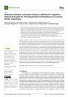 Research paper thumbnail of Maternal Immune Activation Induces Adolescent Cognitive Deficits Preceded by Developmental Perturbations in Cortical Reelin Signalling