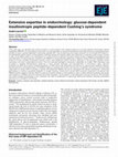 Research paper thumbnail of Extensive expertise in endocrinology: glucose-dependent insulinotropic peptide–dependent Cushing's syndrome