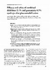 Research paper thumbnail of Efficacy and safety of combined diclofenac 0.1 % and gentamicin 0.3 eyedrops after phacoemulsification