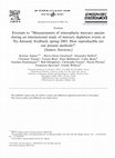 Research paper thumbnail of Erratum to “Measurements of atmospheric mercury species during an international study of mercury depletion events at Ny-Alesund, Svalbard, spring 2003. How reproducible are our present methods?”