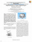 Research paper thumbnail of Implementation Of Value Engineering In Rooftop Extractor