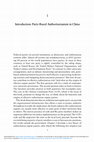 Research paper thumbnail of Introduction: Party-Based Authoritarianism in China