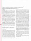 Research paper thumbnail of Glycine production in severe childhood undernutrition