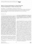 Research paper thumbnail of Effects of Second Messengers on Serine/Threonine Protein Phosphatases in Insulin-Secreting Cells