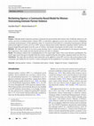 Research paper thumbnail of Reclaiming Agency: a Community‑Based Model for Women Overcoming Intimate Partner Violence