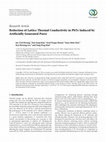 Research paper thumbnail of Reduction of Lattice Thermal Conductivity in PbTe Induced by Artificially Generated Pores