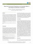 Research paper thumbnail of Renal Cell Carcinoma Presenting as an Ampullary Mass: A Case Report and Review of Literature