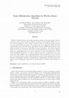 Research paper thumbnail of Scalar Multiplication Algorithms for Wireless Sensor Network