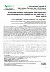 Research paper thumbnail of Evaluation of tomato genotypes for high temperature tolerance using certain reproductive and fruit traits by factor analysis