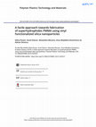 Research paper thumbnail of A facile approach towards fabrication of superhydrophobic PMMA using vinyl functionalized silica nanoparticles