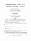 Research paper thumbnail of Approximation of the Width of Resonances