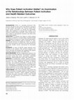 Research paper thumbnail of Why Does Patient Activation Matter? An Examination of the Relationships Between Patient Activation and Health-Related Outcomes