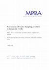 Research paper thumbnail of Assessment of Waste Dumping Practices in Mountain Creeks