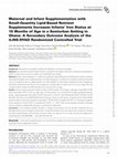 Research paper thumbnail of Maternal and Infant Supplementation with Small-Quantity Lipid-Based Nutrient Supplements Increases Infants’ Iron Status at 18 Months of Age in a Semiurban Setting in Ghana: A Secondary Outcome Analysis of the iLiNS-DYAD Randomized Controlled Trial