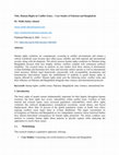 Research paper thumbnail of Human Rights in Conflict Zones -Case Studies of Pakistan and Bangladesh