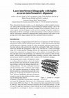 Research paper thumbnail of Laser Interference Lithography with Highly Accurate Interferometric Alignment