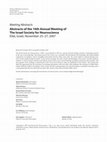 Research paper thumbnail of Abstracts of the 16th Annual Meeting of The Israel Society for Neuroscience: Eilat, Israel, November 25–27, 2007